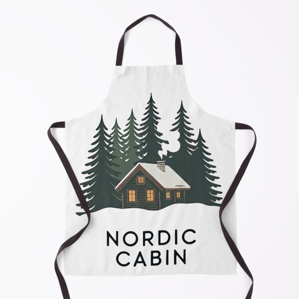 Item preview, Nordic Cabin in Winter Forest – Cozy Wilderness Nature Aesthetic designed and sold by pod24.