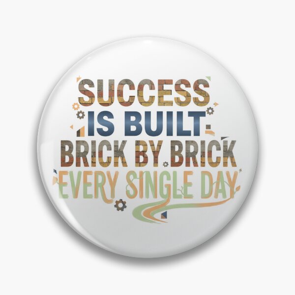 Item preview, Success Is Built Brick by Brick" – Motivational Quote Design designed and sold by Kavya Art.