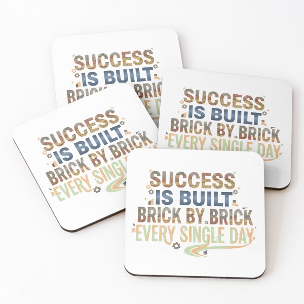 Item preview, Success Is Built Brick by Brick" – Motivational Quote Design designed and sold by Kavya Art.