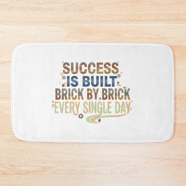 Item preview, Success Is Built Brick by Brick" – Motivational Quote Design designed and sold by Kavya Art.