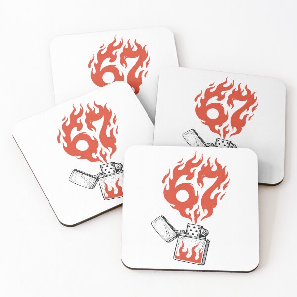 Item preview, Fiery 67 Six Seven Trend | Vintage Flaming Lighter Graphic designed and sold by Basferr..