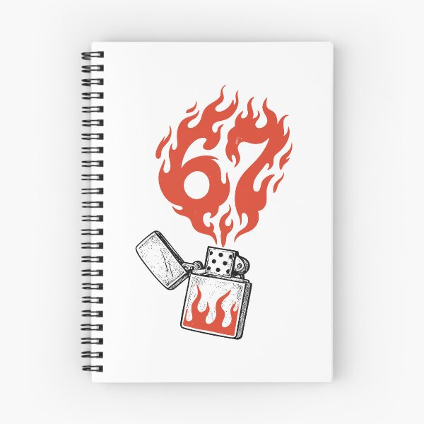 Item preview, Fiery 67 Six Seven Trend | Vintage Flaming Lighter Graphic designed and sold by Basferr..
