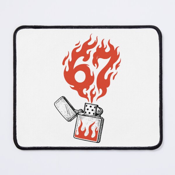 Item preview, Fiery 67 Six Seven Trend | Vintage Flaming Lighter Graphic designed and sold by Basferr..