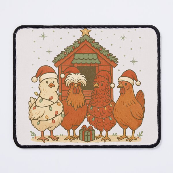 Item preview, Funny Chicken Christmas Design for Farmers & Poultry Lovers designed and sold by Meandmyshop.
