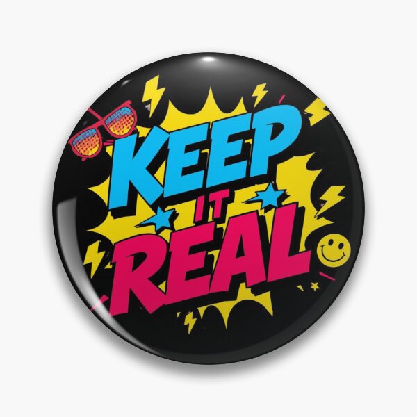 Item preview, Keep It Real — Bold Retro Pop Typography Design designed and sold by ArtBySylvia.