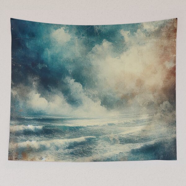 Item preview, A Turbulent Ocean Scene Distressed Photograph Painting designed and sold by IZiets.