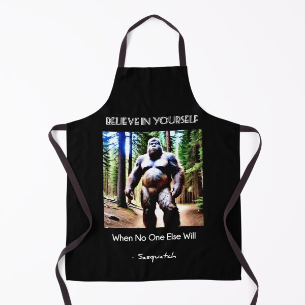 Item preview, "Believe In Yourself When No One Else Will" Sasquatch Quote - Funny Motivational Bigfoot Art designed and sold by SergioMiklos.