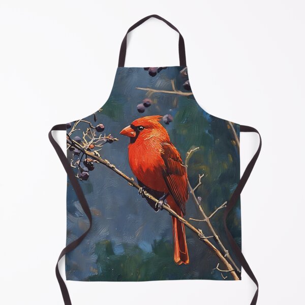 Item preview, Red Cardinal and Blueberries designed and sold by tomorrowsart.