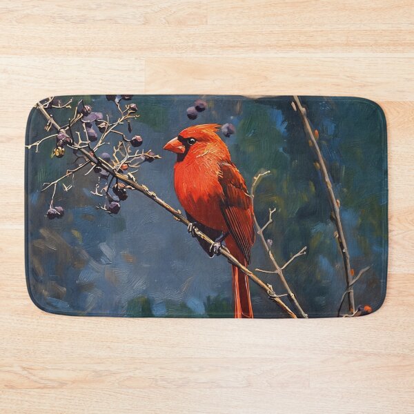 Item preview, Red Cardinal and Blueberries designed and sold by tomorrowsart.