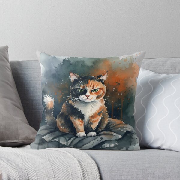 Item preview, Calico Cat Watercolor Art – Moody Charm designed and sold by ARVMAC.