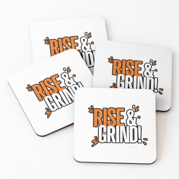 Item preview, Rise & Grind – Motivational Hustle Quote designed and sold by Kavya Art.