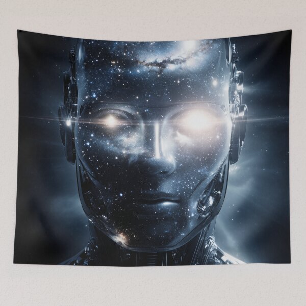 Item preview, Starborn Mind – The Cosmic Android designed and sold by VisionaryVeils.