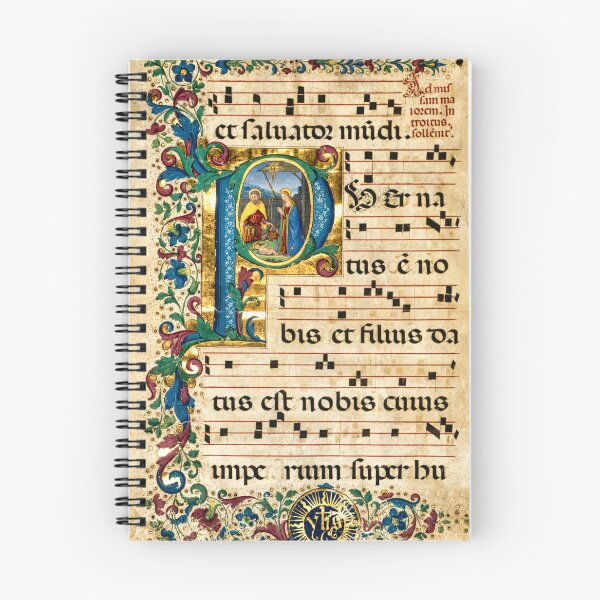 Item preview, Gilded Gregorian Chant — Illuminated Manuscript designed and sold by IlluminatedPage.
