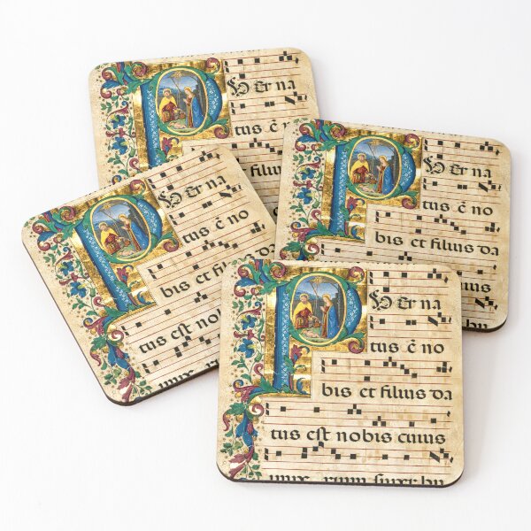 Item preview, Gilded Gregorian Chant — Illuminated Manuscript designed and sold by IlluminatedPage.