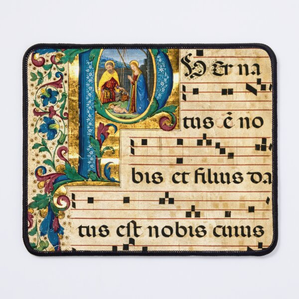 Item preview, Gilded Gregorian Chant — Illuminated Manuscript designed and sold by IlluminatedPage.