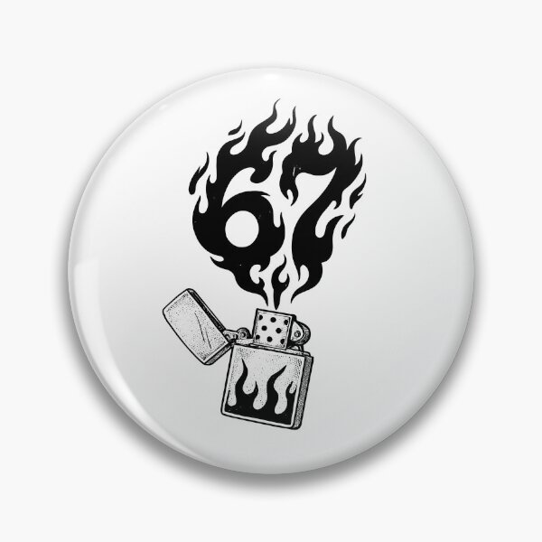 Item preview, Fiery 67 Six Seven Trend | Vintage Flaming Lighter Graphic designed and sold by Basferr..
