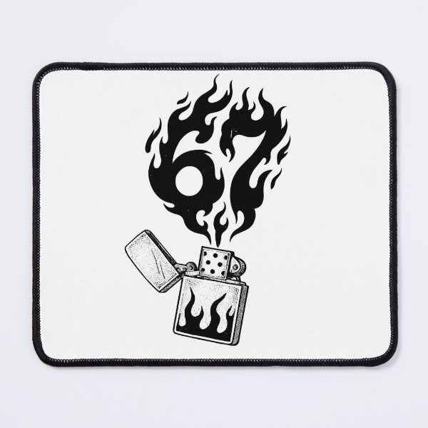 Item preview, Fiery 67 Six Seven Trend | Vintage Flaming Lighter Graphic designed and sold by Basferr..