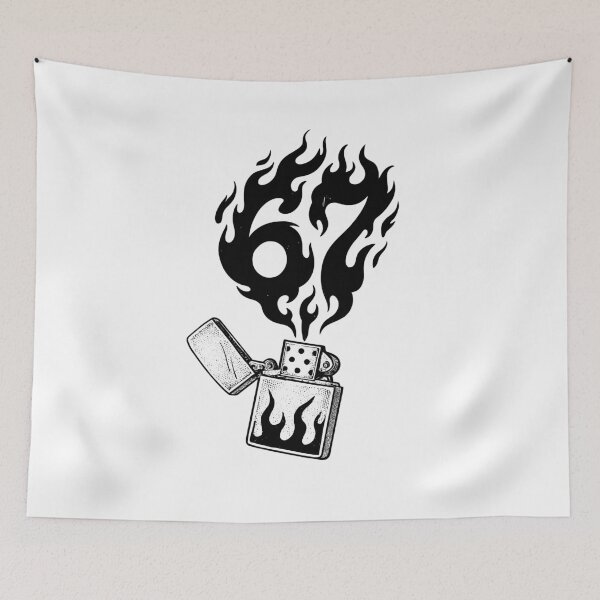 Item preview, Fiery 67 Six Seven Trend | Vintage Flaming Lighter Graphic designed and sold by Basferr..