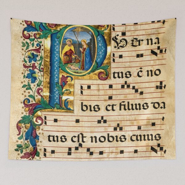 Item preview, Gilded Gregorian Chant — Illuminated Manuscript designed and sold by IlluminatedPage.