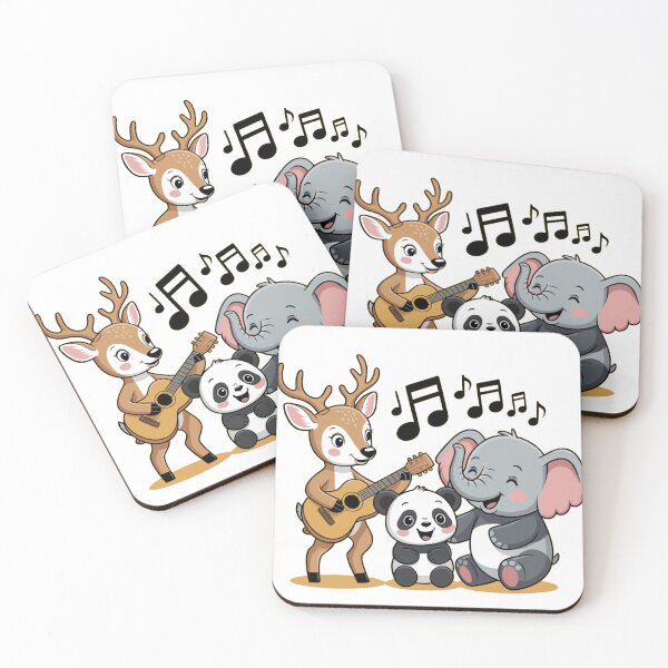 Item preview, Singing Safari Friends – Adorable Animal Music Art designed and sold by Royalsticker.