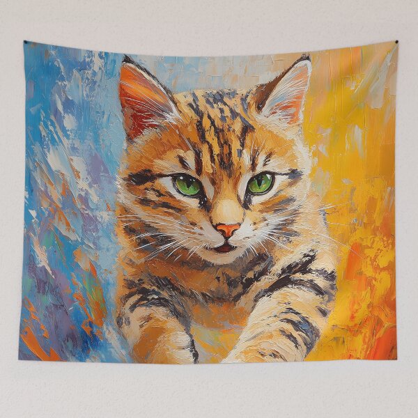 Item preview, Bengal Cat Leaping Through Fire and Ice designed and sold by CuongArtLab.