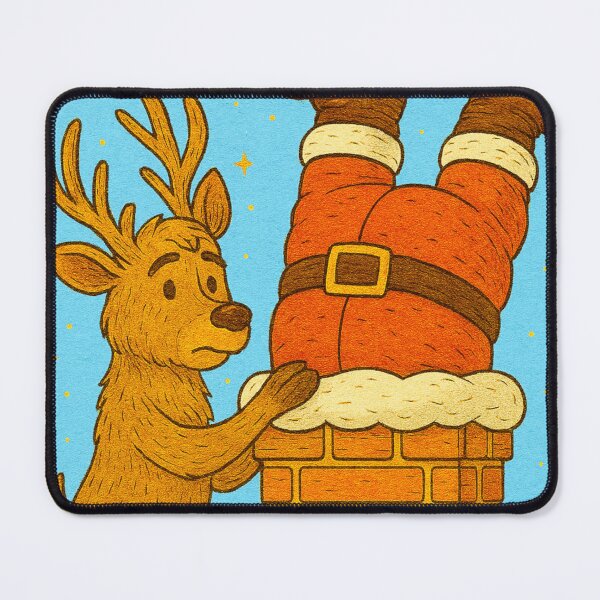 Item preview, “Help, I’m Stuck!” - Santa in Trouble designed and sold by iamdesigns14.