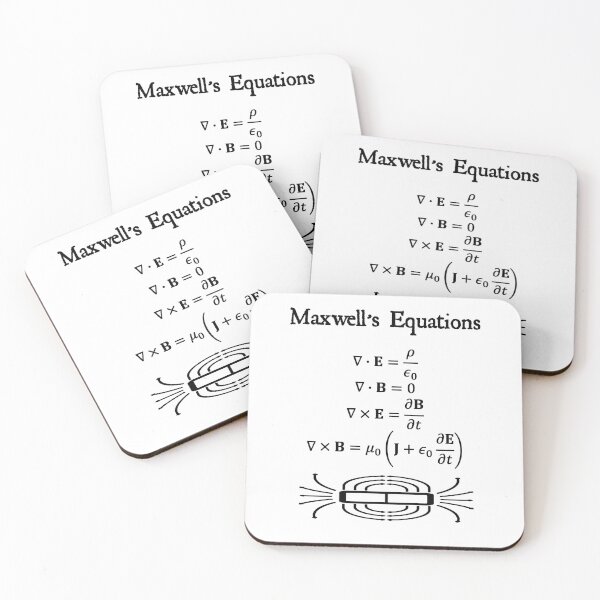 Item preview, Nerdy Vintage  Maxwell's Equations Math Science Teacher Black Text designed and sold by MathWare MathClips.