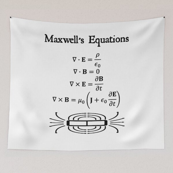 Item preview, Nerdy Vintage  Maxwell's Equations Math Science Teacher Black Text designed and sold by MathWare MathClips.