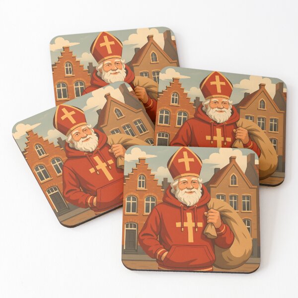 Item preview, Cool Saint Nicholas in Red Hoodie designed and sold by AI-Only Creations.