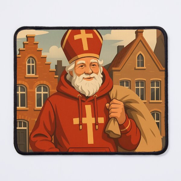Item preview, Cool Saint Nicholas in Red Hoodie designed and sold by AI-Only Creations.