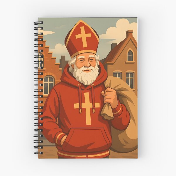Item preview, Cool Saint Nicholas in Red Hoodie designed and sold by AI-Only Creations.