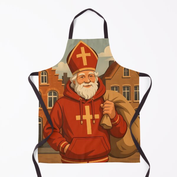 Item preview, Cool Saint Nicholas in Red Hoodie designed and sold by AI-Only Creations.