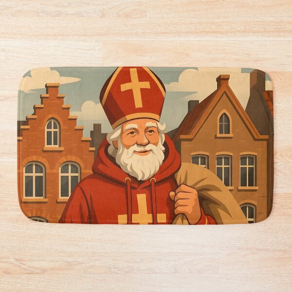 Item preview, Cool Saint Nicholas in Red Hoodie designed and sold by AI-Only Creations.