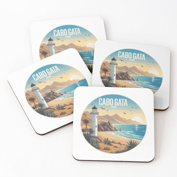 Item preview, Cabo de Gata España – Retro Lighthouse Travel Poster with Beach, Mountains & Mediterranean Coast designed and sold by CircinusStore.