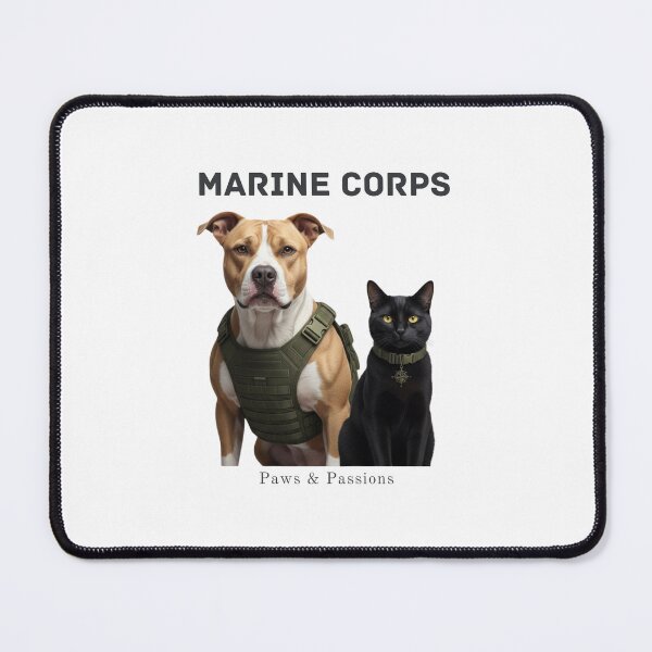 Item preview, Marine Corps Dog and Cat Military Pets designed and sold by PawsAndPassions.