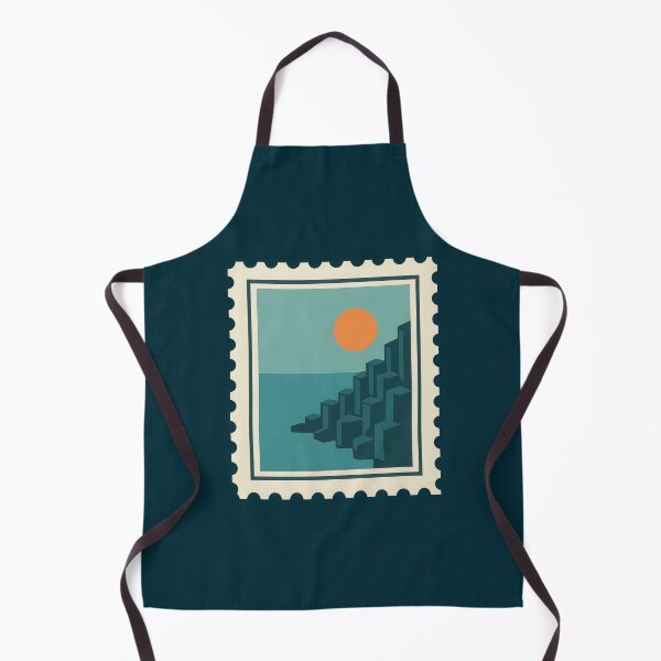 Item preview, Geometric Basalt Coast Stamp – Minimal Ocean Cliff Illustration designed and sold by NoctaHike.