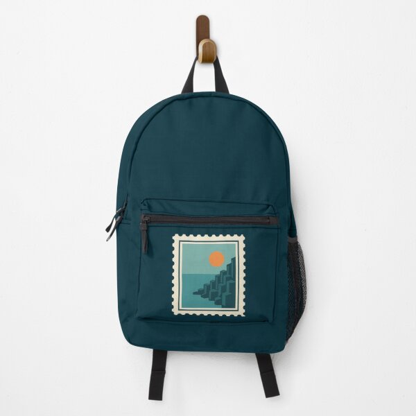 Item preview, Geometric Basalt Coast Stamp – Minimal Ocean Cliff Illustration designed and sold by NoctaHike.