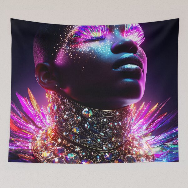 Item preview, Luminous Royalty – The Neon Plume designed and sold by VisionaryVeils.
