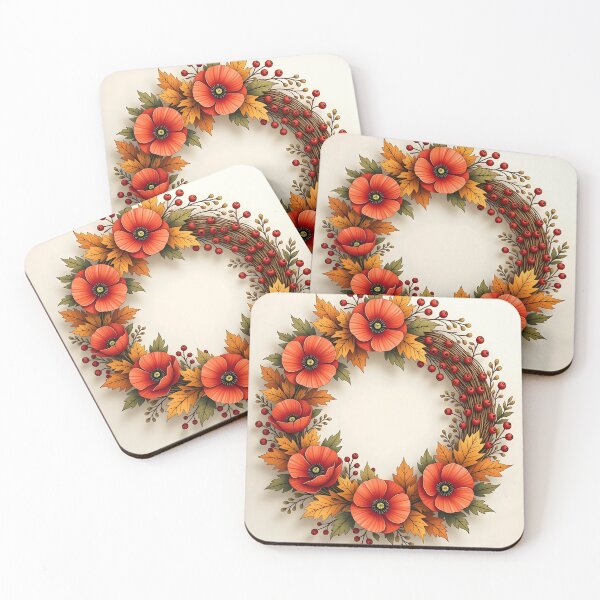 Item preview, Remembrance poppies autumn wreath  designed and sold by Ponted.