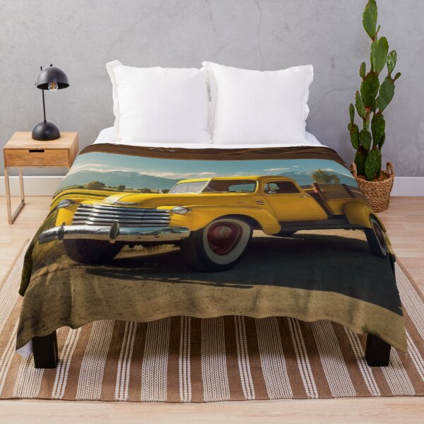 Item preview, Yellow Dawn — Retro Chevrolet Truck in the Golden Country Field designed and sold by BlareBlare.