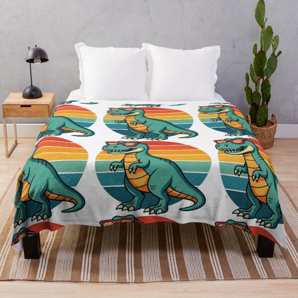 Item preview, Retro T-Rex Dinosaur with Sunglasses Vintage Sunset Design designed and sold by ArtfulWeave.