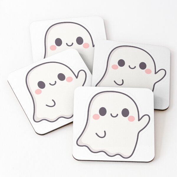 Item preview, Kawaii Ghost – Cute Smiling Spirit with Blush Cheeks designed and sold by TrendyDesign159.