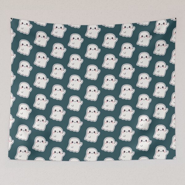 Item preview, Kawaii Ghost – Cute Smiling Spirit with Blush Cheeks designed and sold by TrendyDesign159.