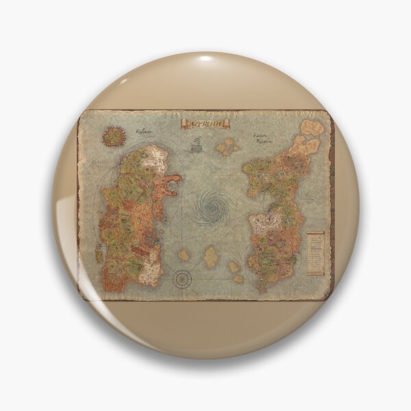 Item preview, [HD] Detailed Classic Azeroth Map designed and sold by DeviantMerch.