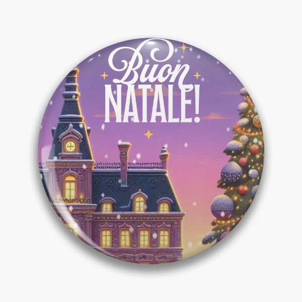 Item preview, Buon Natale! - Christmas City Scene – Cozy Winter Town Illustration with Christmas Trees and Lights designed and sold by Sugar Wisdom .