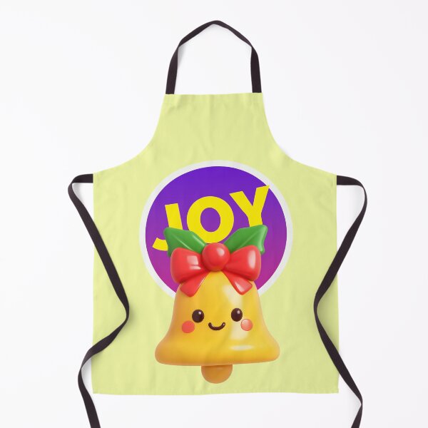 Item preview, Cheerful Christmas design, kawaii bell with JOY lettering, fun winter and Christmas motif designed and sold by Mauswohn.