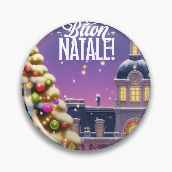 Item preview, Buon Natale! - Christmas City Scene – Cozy Winter Town Illustration with Christmas Trees and Lights designed and sold by Sugar Wisdom .