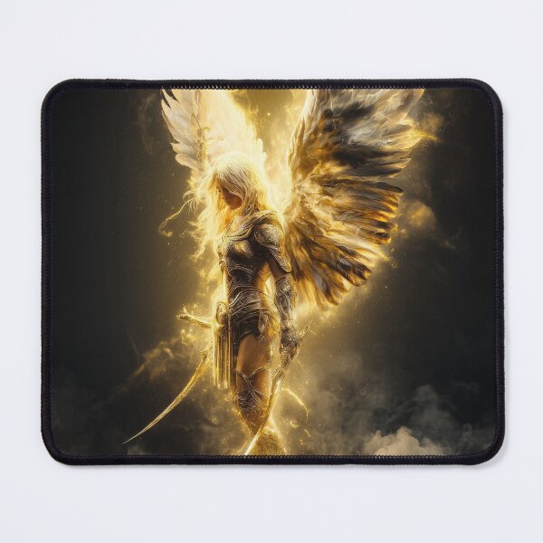 Item preview, Even Light Has a Warrior – Golden Angel Blade designed and sold by VisionaryVeils.