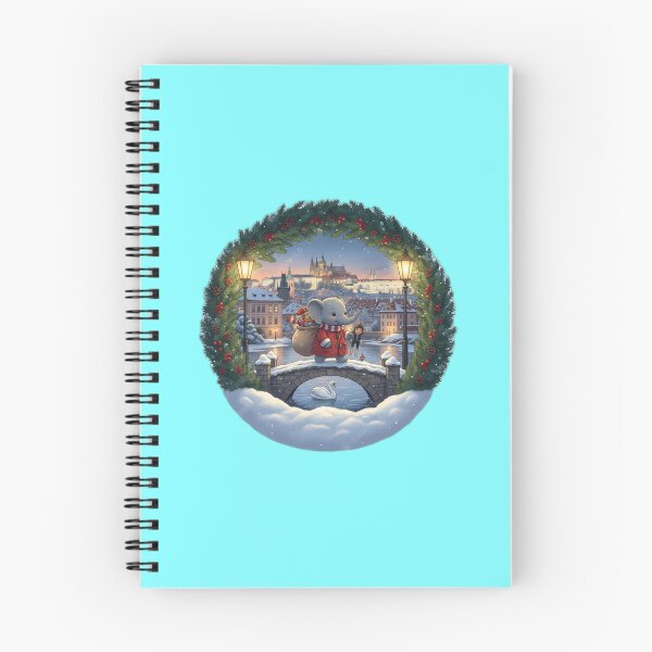 Item preview, Kawaii Christmas Elephant Lesser Town Prague – Gift Walk & Castle View designed and sold by FixwellStudio.