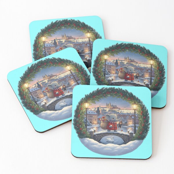 Item preview, Kawaii Christmas Elephant Lesser Town Prague – Gift Walk & Castle View designed and sold by FixwellStudio.